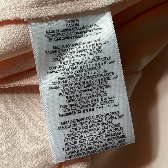 BCBGeneration Whisper Pink Sleeveless V-Neck Lace Mini Dress Size 6 - Picture 7 of 7